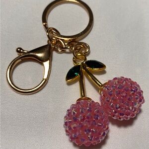 Pink Cherry Purse Charm